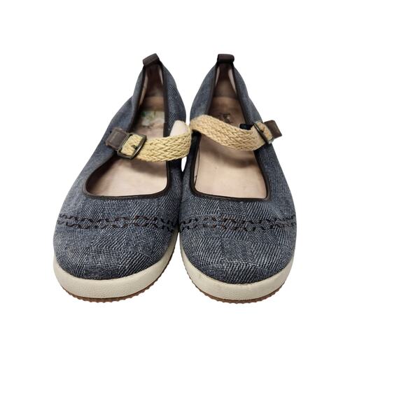 Jambu Rosie Eco Blue Canvas Slip On Casual Mary Jane Flat Walking Shoes Sz 8.5 M - Picture 4 of 9